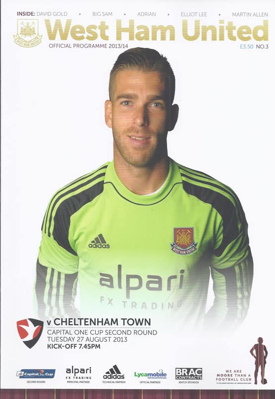 West Ham United FC v Cheltenham Town FC